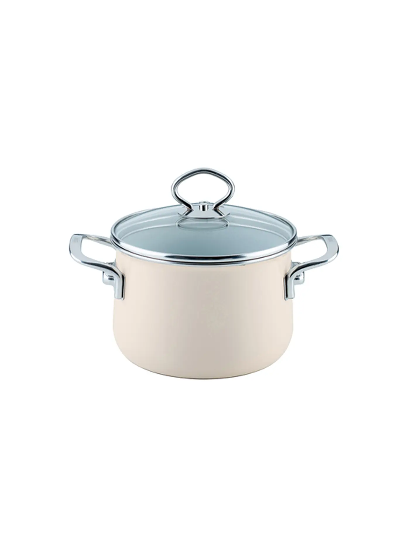 RIESS | Fleischtopf mit Glasdeckel NOUVELLE 16cm/2l Rosso | beige